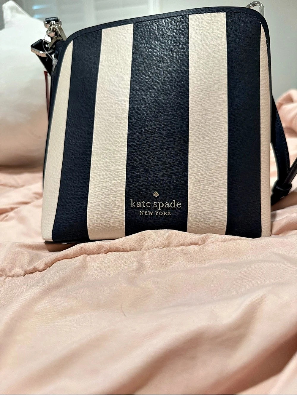 Kate Spade Striped Crossbody Bag in Black & White NWT